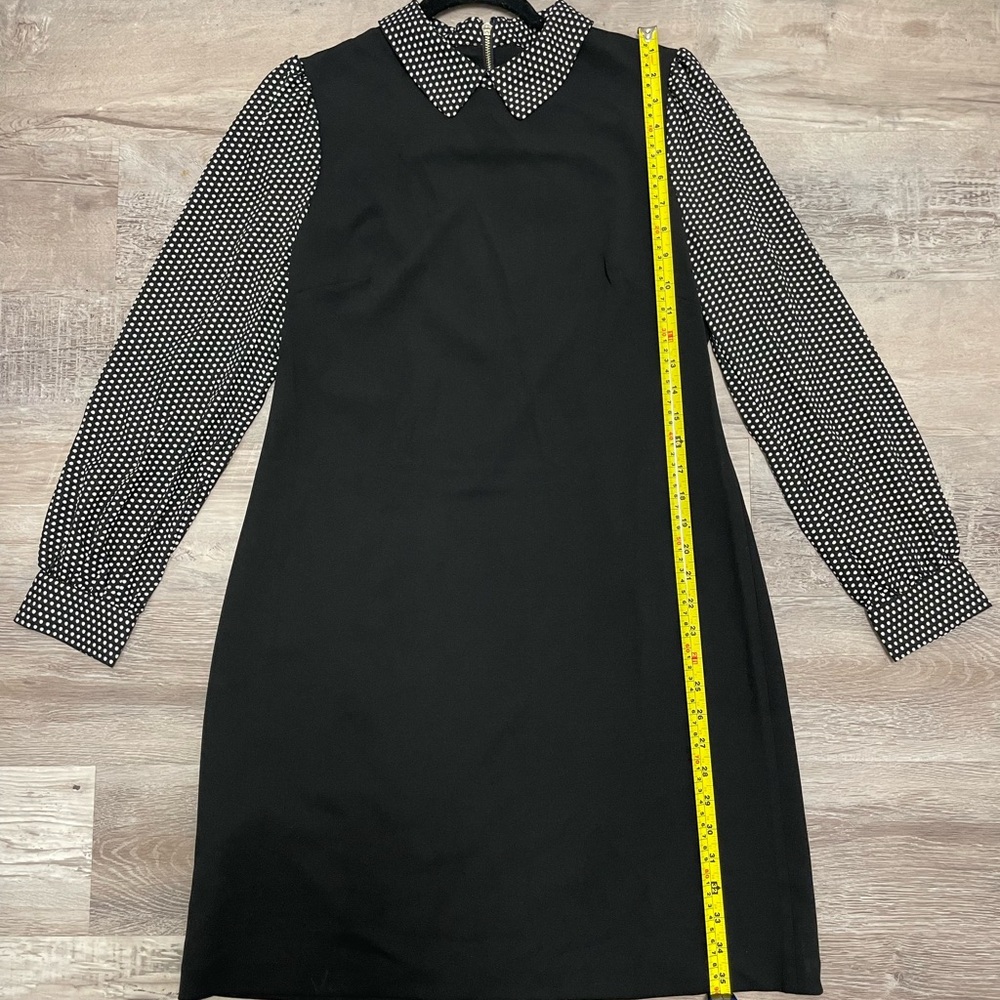 Tommy Hilfiger Black Dress with Polka Dot Sleeves